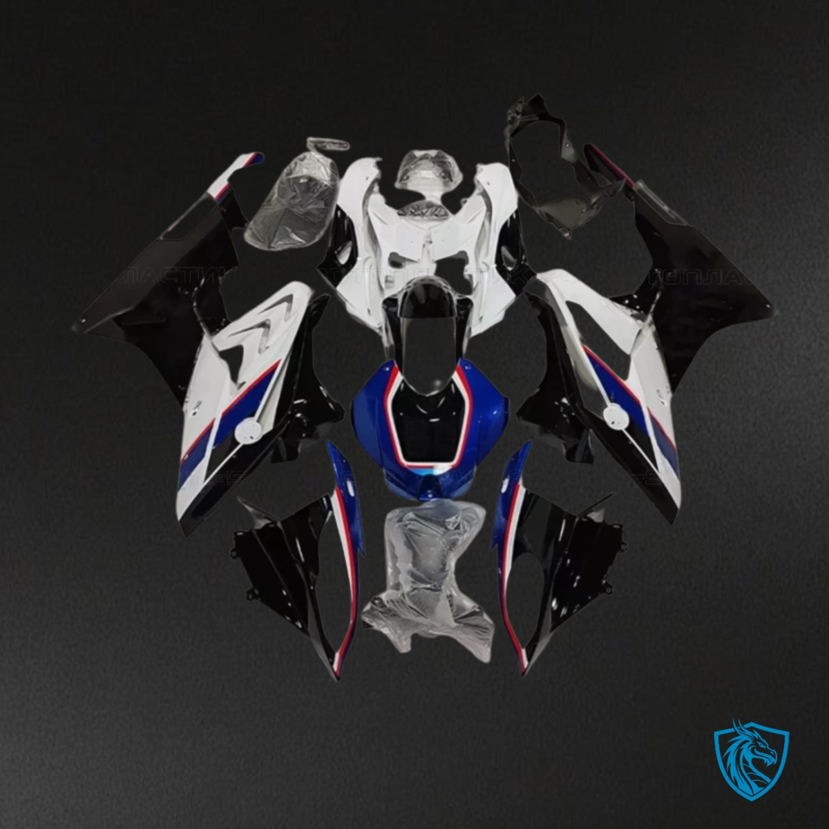 BMW S1000RR (2015-2018) Red, Black, Blue & White - Custom ABS Fairing Kit