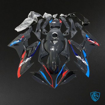 BMW S1000RR (2017-2018) Black, Red & Blue Fairing Kit - Aftermarket ABS Bodywork