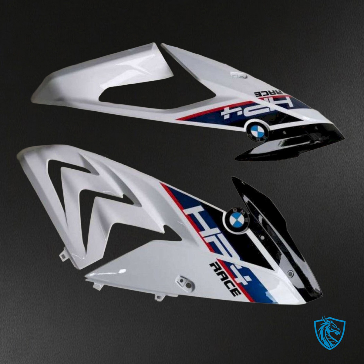 BMW S1000RR (2015-2018) HP4 (2017-2018) White & Black - Replacement Motorcycle Fairings Kit