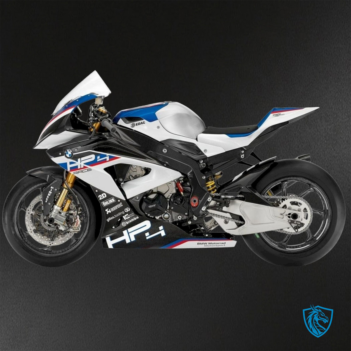 BMW S1000RR (2015-2018) HP4 (2017-2018) White & Black - Replacement Motorcycle Fairings Kit