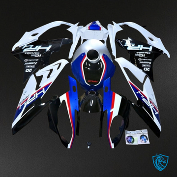 BMW S1000RR (2015-2018) White, Black & Blue Fairing Kit | ABS Bodywork