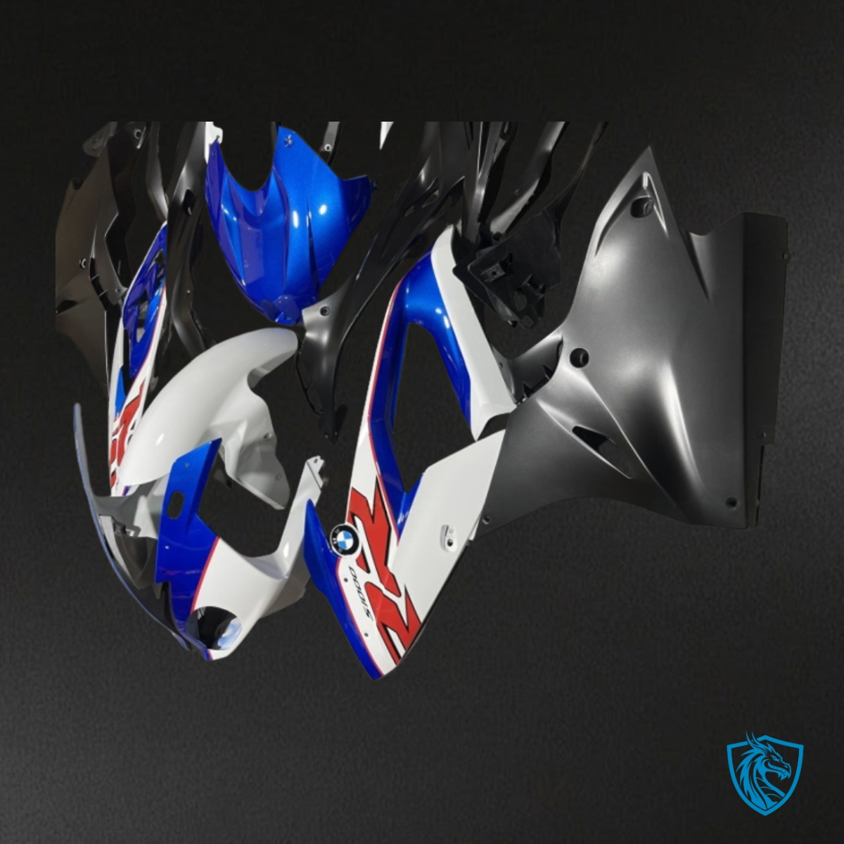 BMW S1000RR (2017-2018) Blue, White & Black - MERGEment Motorcycle Fairings Kit