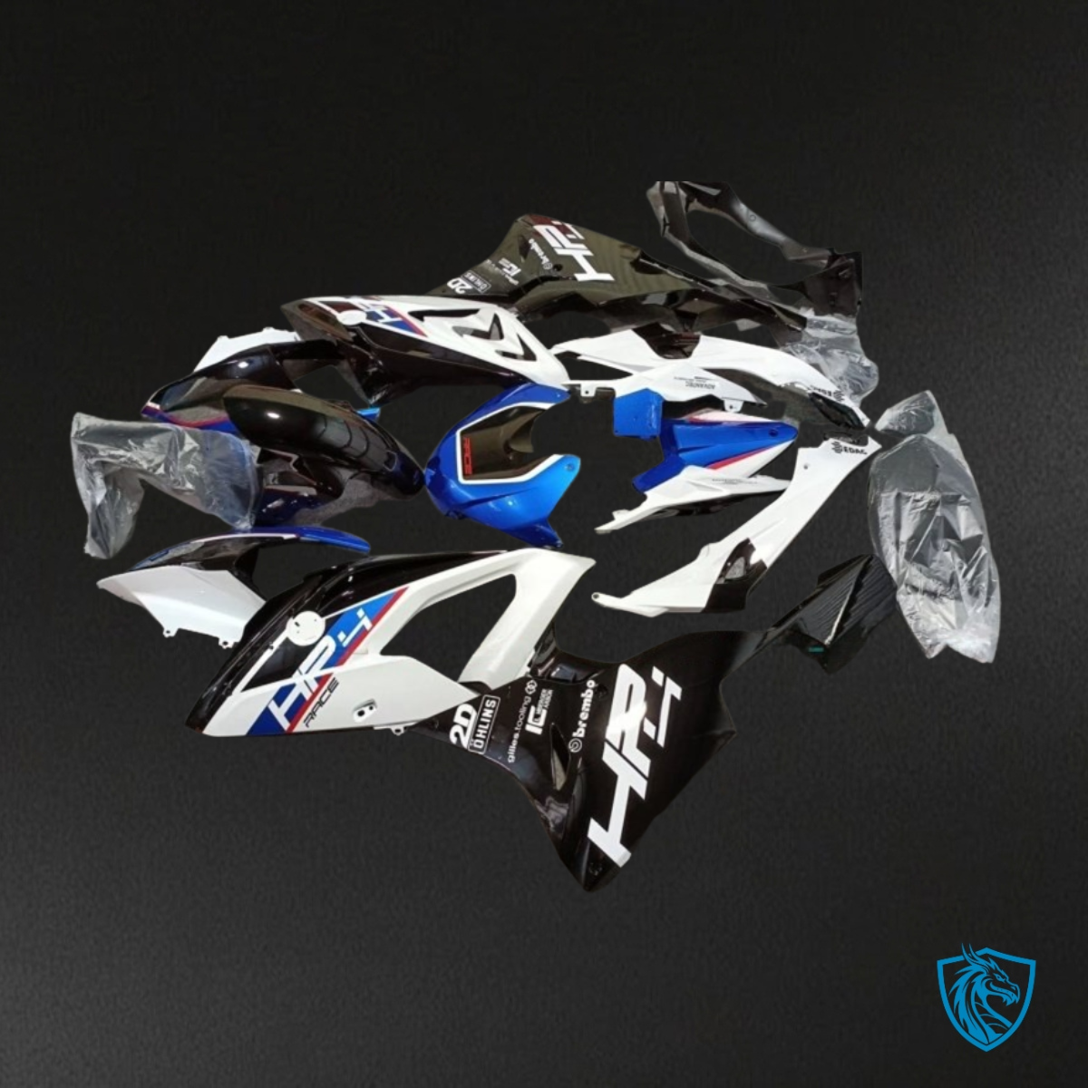 BMW S1000RR (2015-2018) White, Blue & Black Fairing Kit | ABS Bodywork