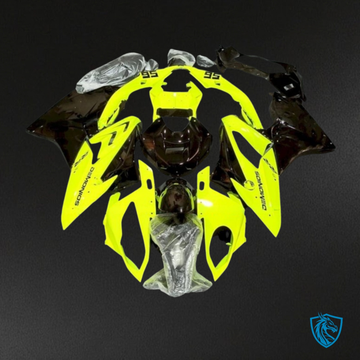 BMW S1000RR (2017-2018) Yellow & Gloss Black Fairing Kit - Aftermarket ABS Bodywork