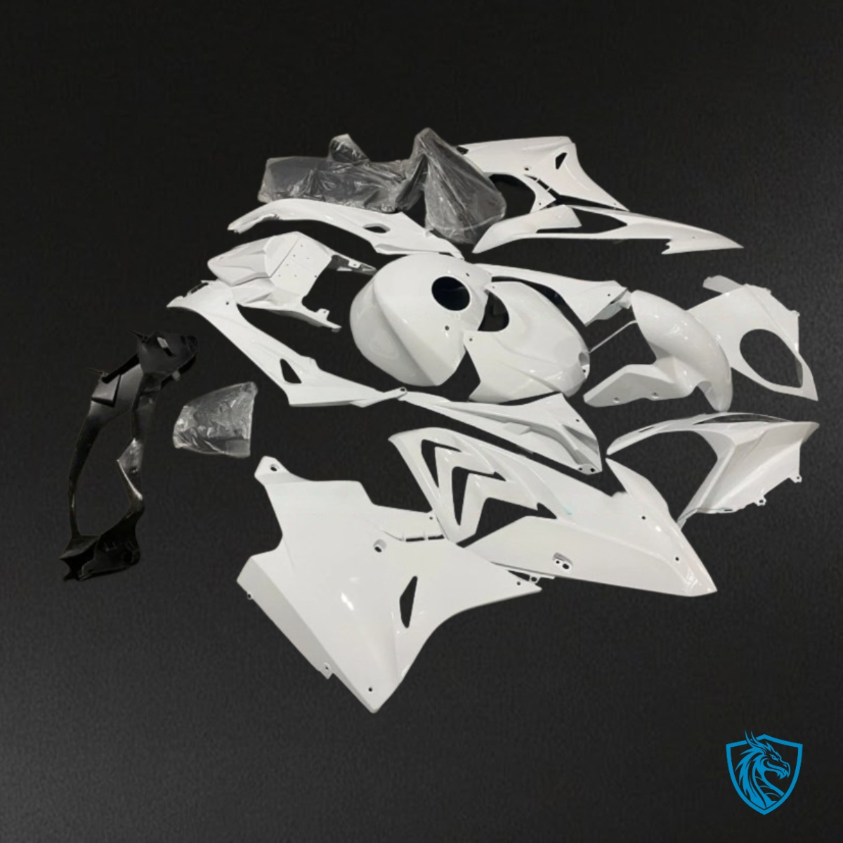 BMW S1000RR (2017-2018) Glossy White - Custom ABS Fairing Kit