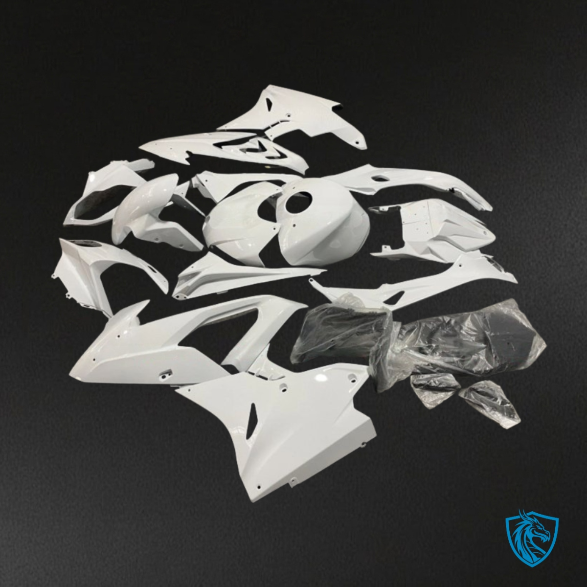 BMW S1000RR (2017-2018) Glossy White - Custom ABS Fairing Kit