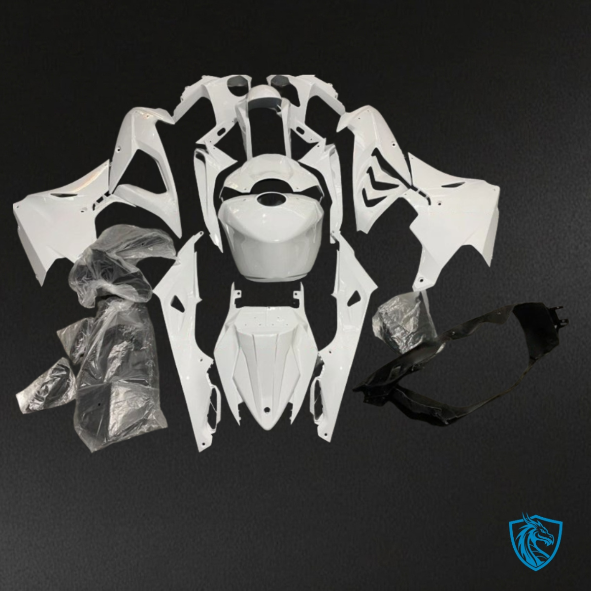 BMW S1000RR (2017-2018) Glossy White - Custom ABS Fairing Kit