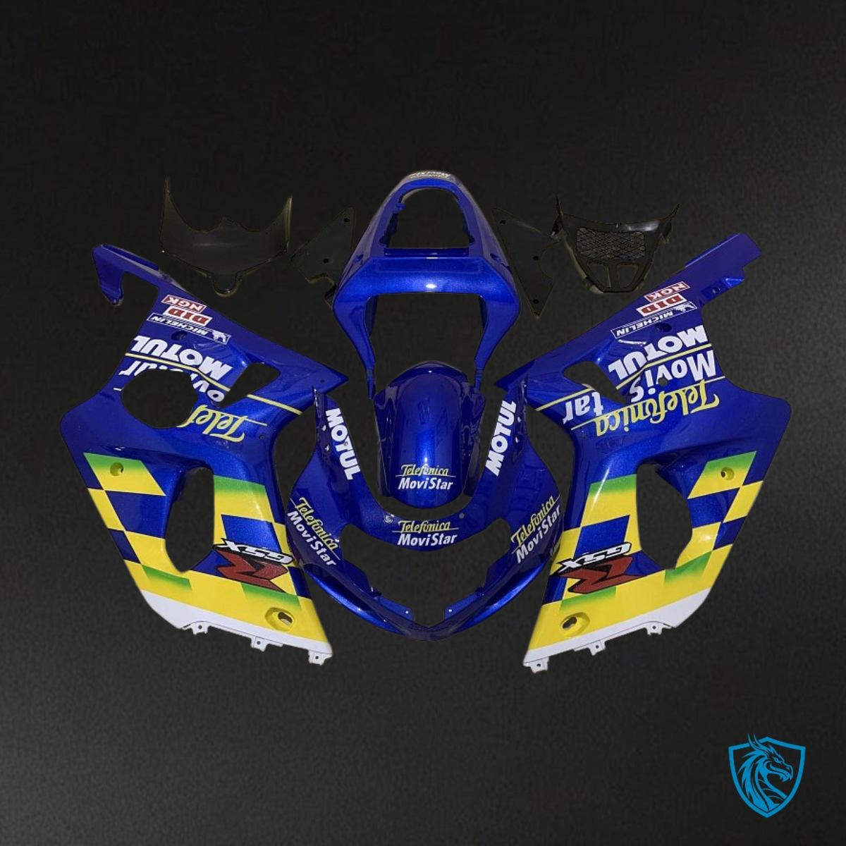 Suzuki GSXR1000 (2001-2002) Blue & Yellow Fairing Kit | ABS Bodywork