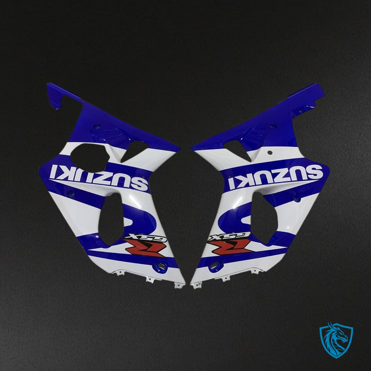 Suzuki GSXR1000 (2001-2002) White, Blue & Black Fairing Kit - Aftermarket ABS Bodywork