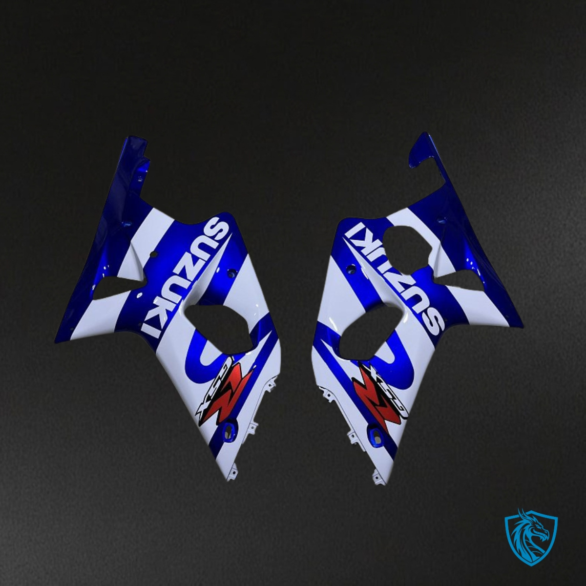 Suzuki GSXR1000 (2001-2002) White & Blue - MERGEment Motorcycle Fairings Kit