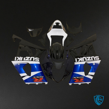 Suzuki GSXR1000 (2003-2004) Black, Blue & White - Custom ABS Fairing Kit