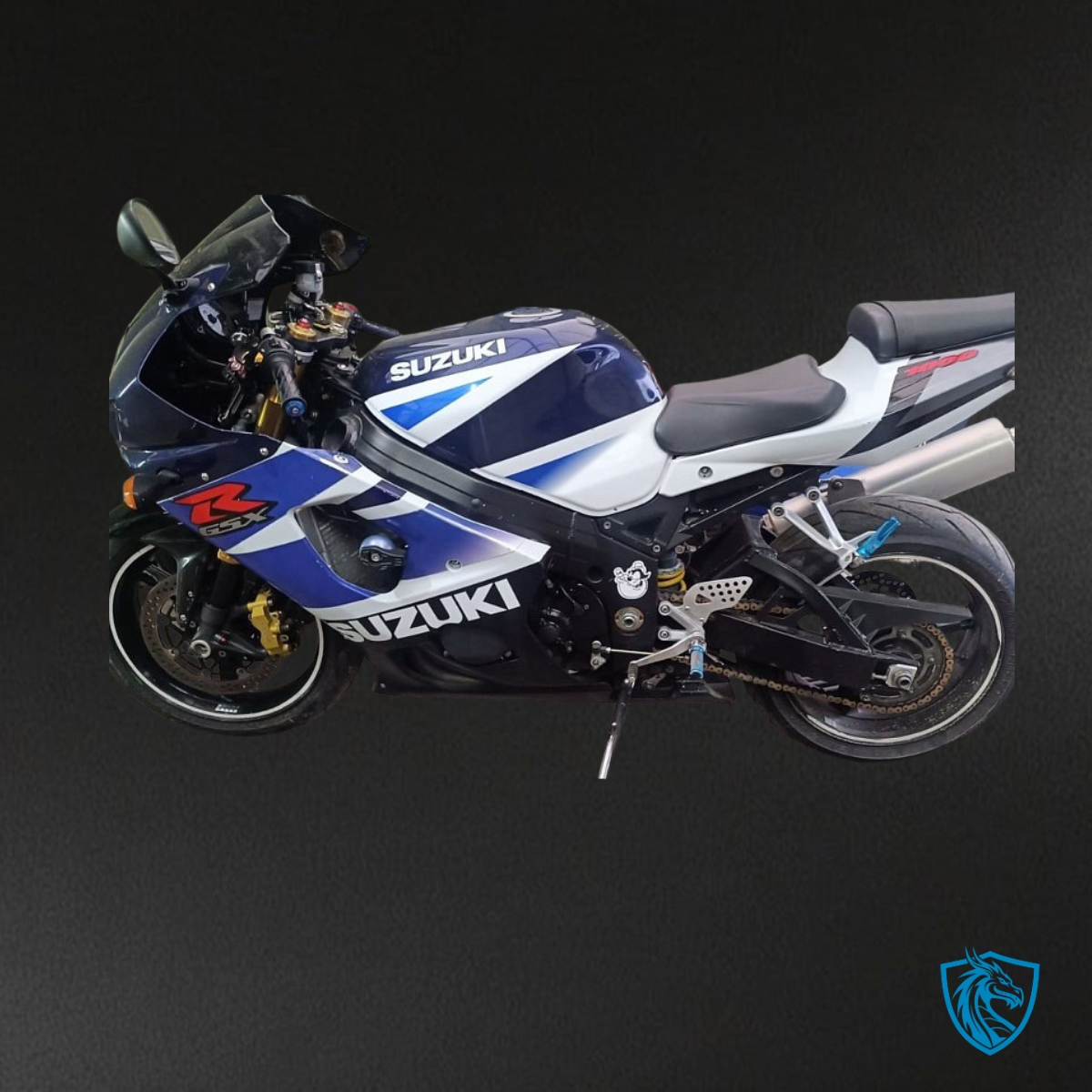 Suzuki GSXR1000 (2003-2004) Black, Blue & White - Custom ABS Fairing Kit