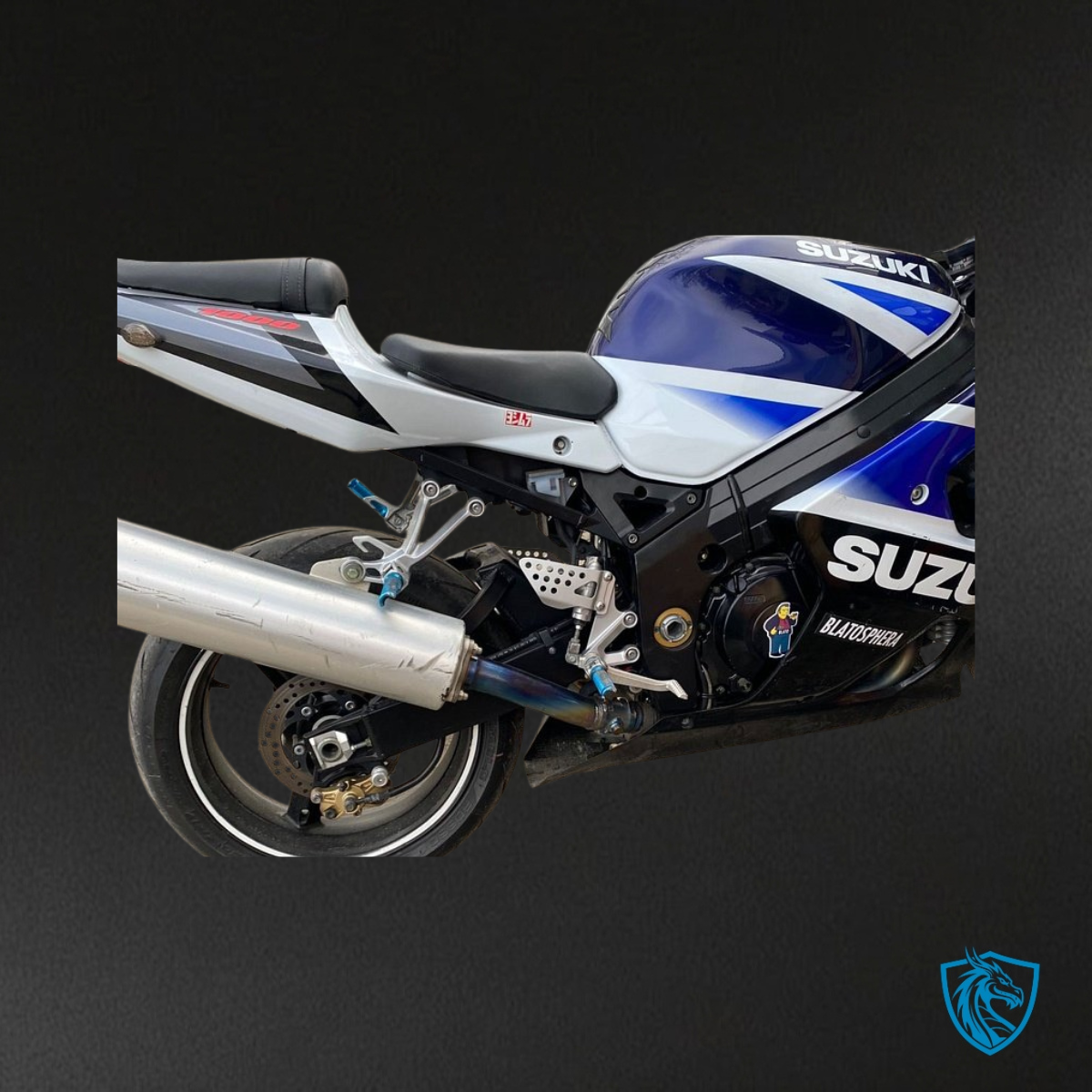 Suzuki GSXR1000 (2003-2004) Black, Blue & White - Custom ABS Fairing Kit