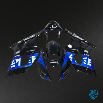 Suzuki GSXR1000 (2003-2004) Black, Blue & White logo - MERGEment Motorcycle Fairings Kit
