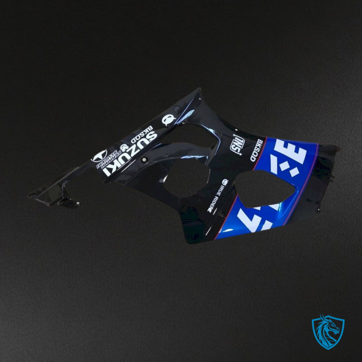 Suzuki GSXR1000 (2003-2004) Black, Blue & White logo - MERGEment Motorcycle Fairings Kit