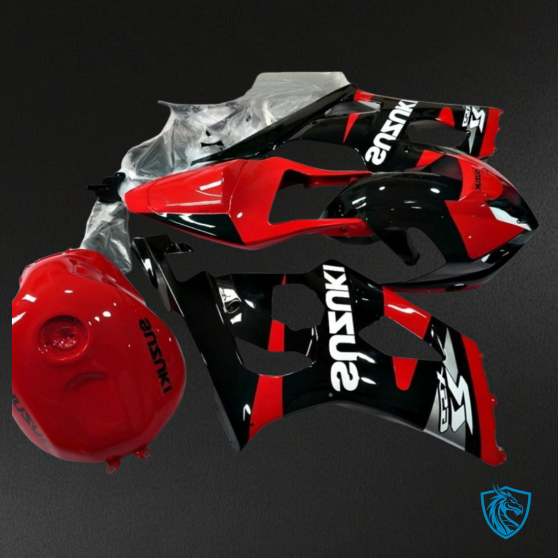 Suzuki GSXR1000 (2003-2004) Red & Black - MERGEment Motorcycle Fairings Kit