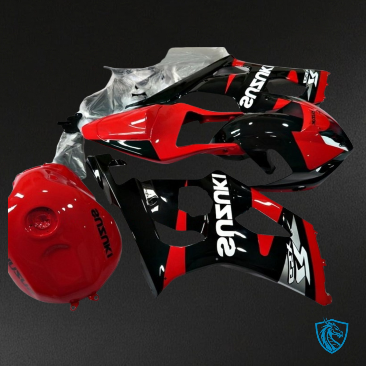 Suzuki GSXR1000 (2003-2004) Red & Black - MERGEment Motorcycle Fairings Kit