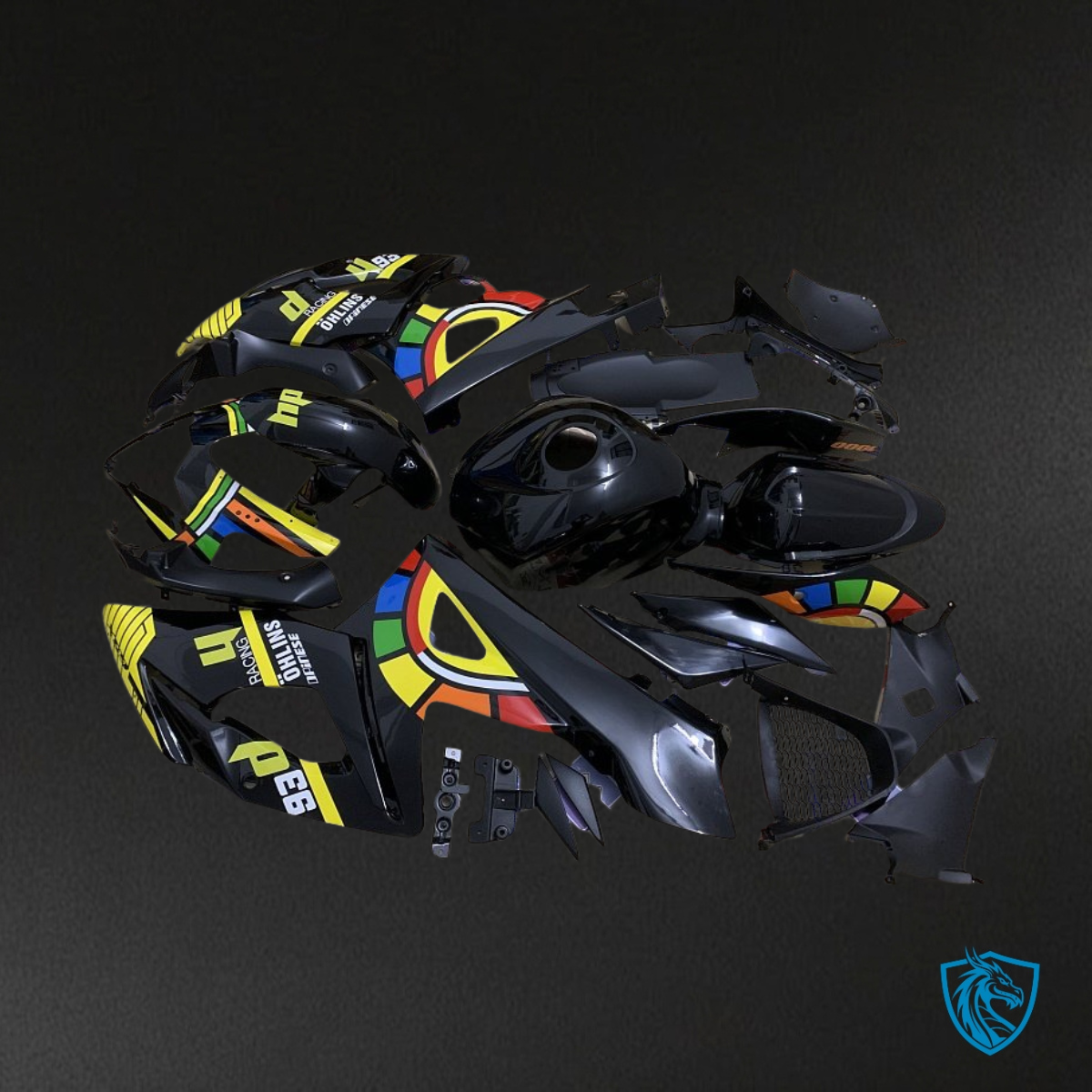 Suzuki GSXR1000 (2005-2006) Black & Yellow Fairing Kit | ABS Bodywork