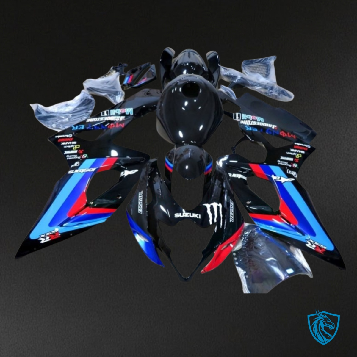 Suzuki GSXR1000 (2005-2006) Black, Blue & Red Fairing Kit | ABS Bodywork