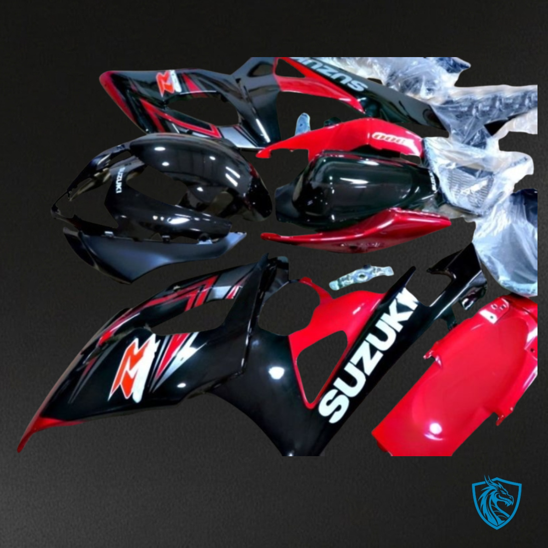 Suzuki GSXR1000 (2005-2006) Red & Black - MERGEment Motorcycle Fairings Kit