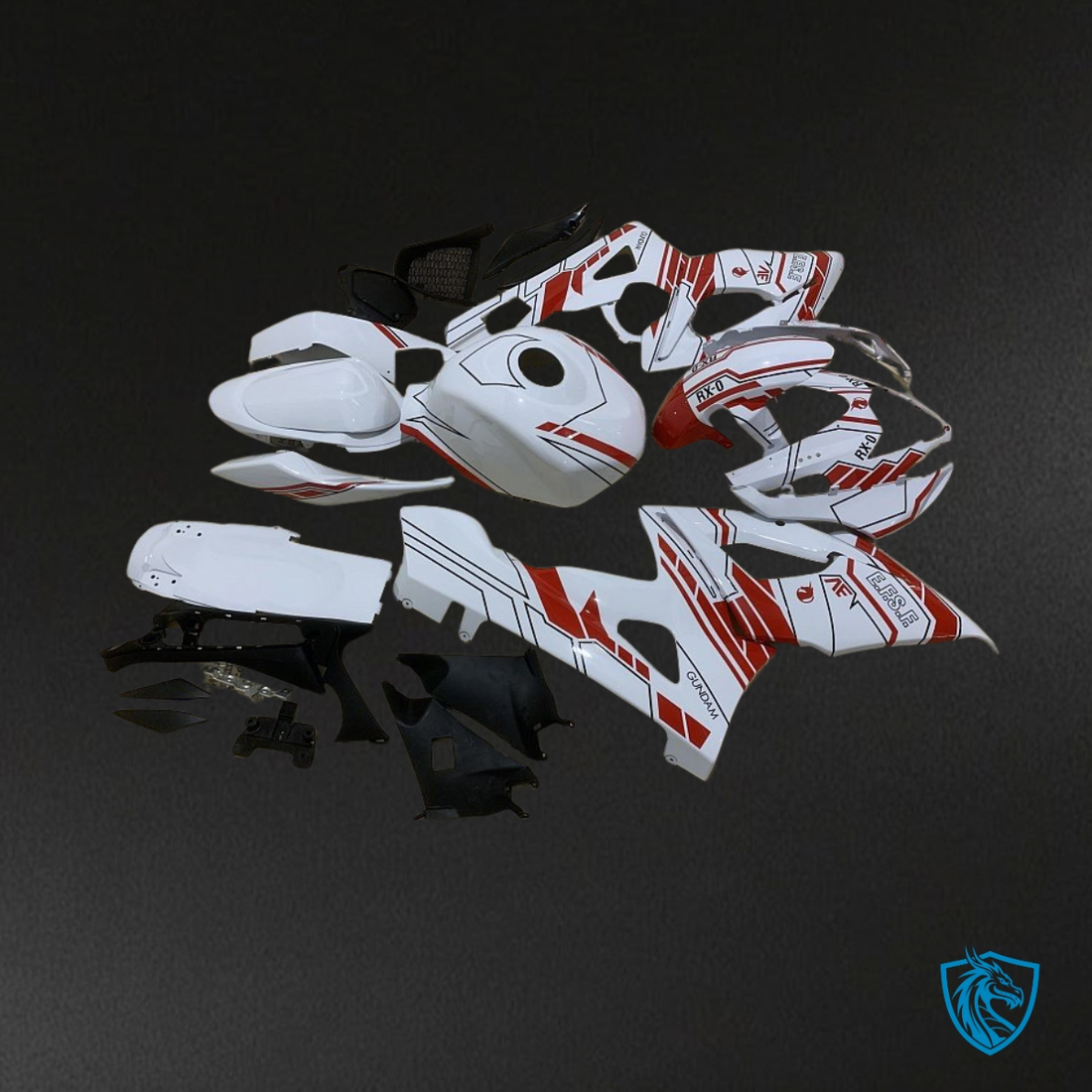 Suzuki GSXR1000 (2005-2006) White & Red - MERGEment Motorcycle Fairings Kit