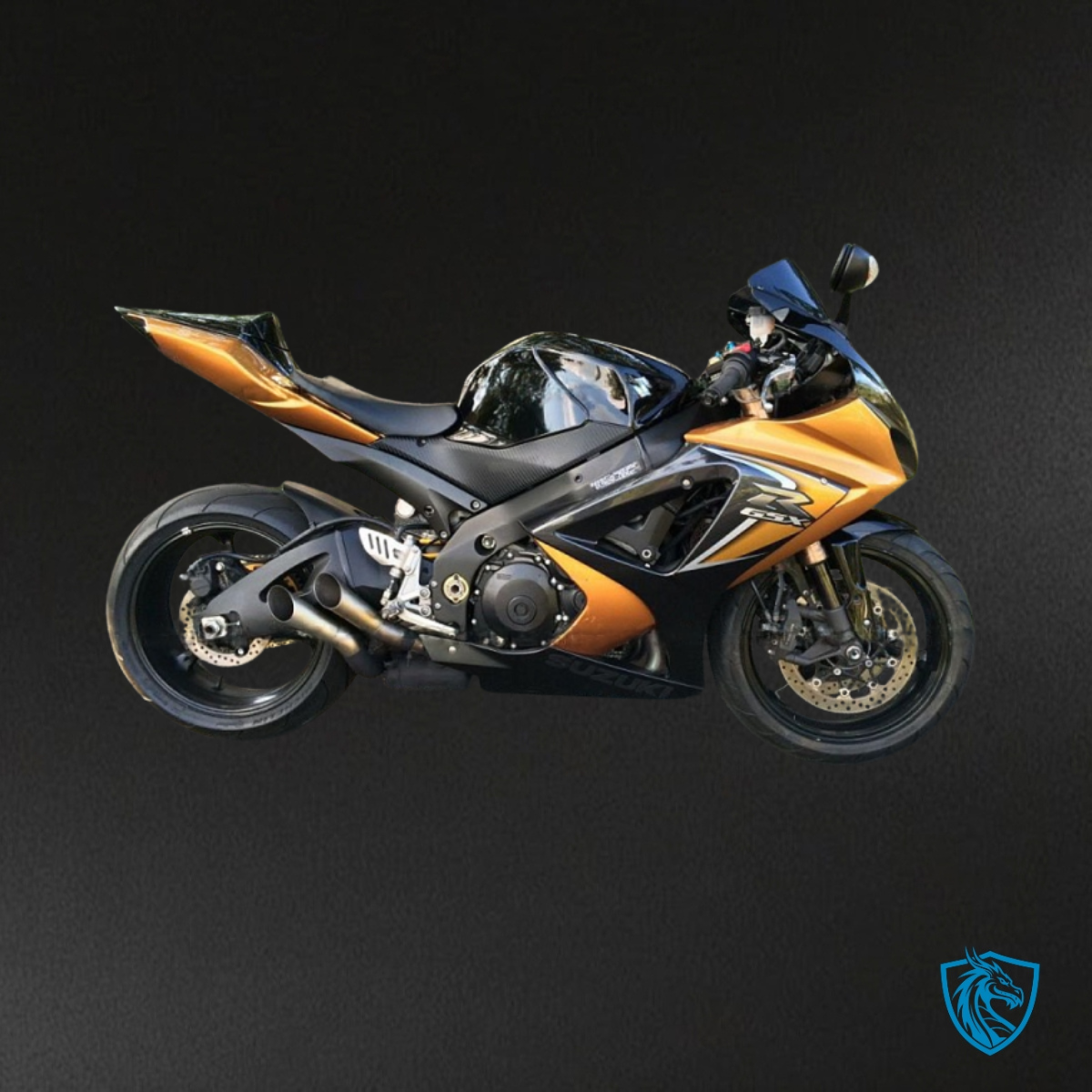 Suzuki GSXR1000 (2007-2008) Black & Gold - Custom ABS Fairing Kit