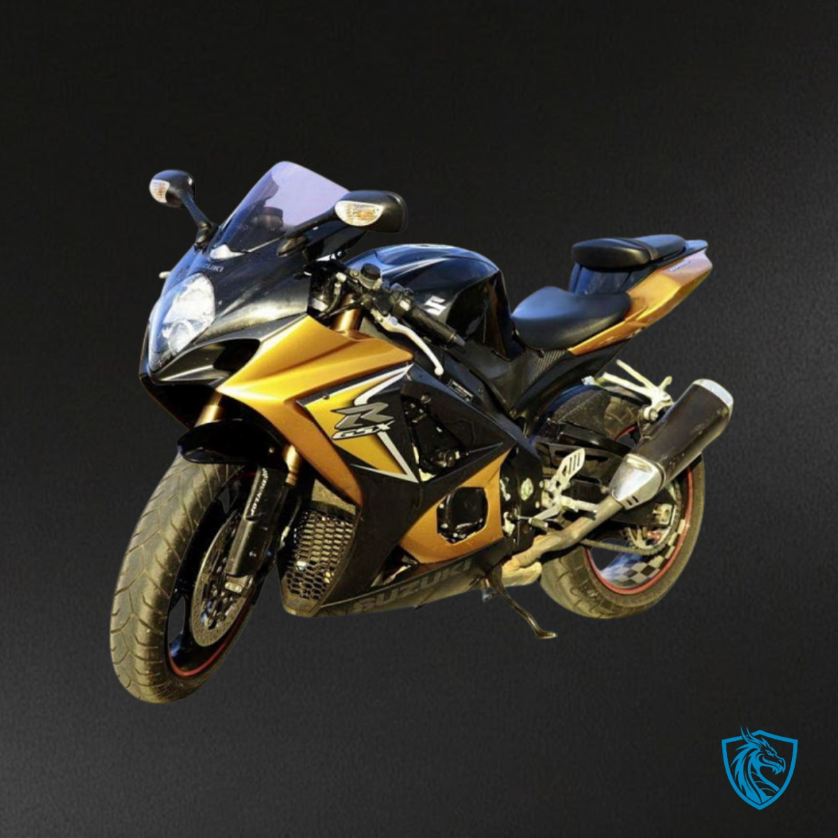 Suzuki GSXR1000 (2007-2008) Black & Gold - Custom ABS Fairing Kit