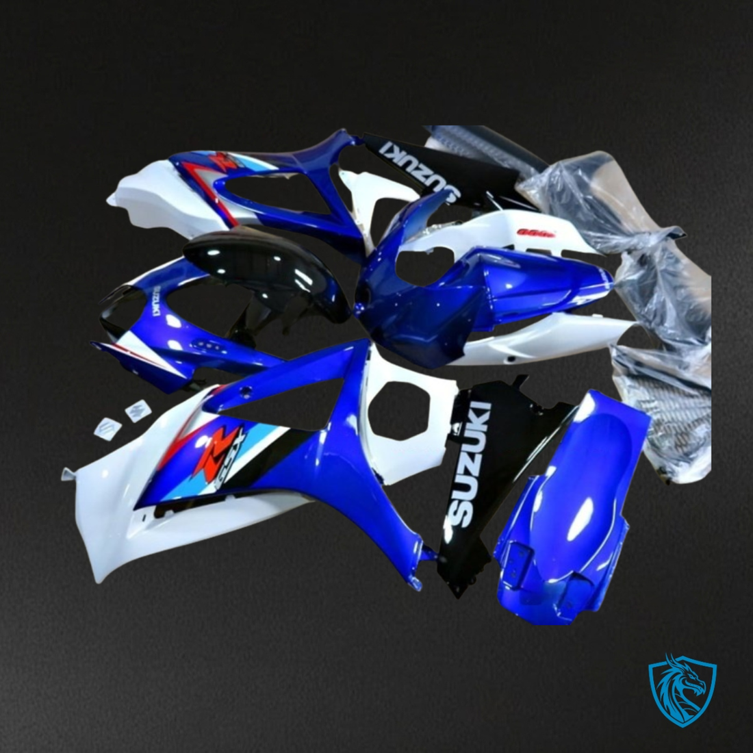 Suzuki GSXR1000 (2007-2008) Blue, White & Black Fairing Kit | ABS Bodywork