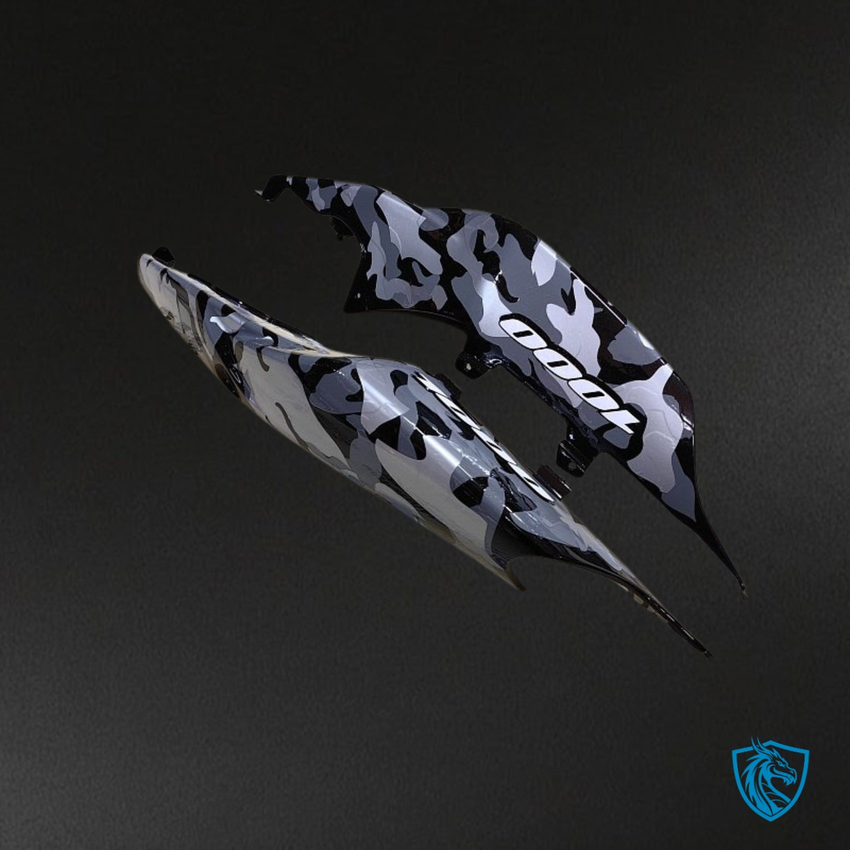 Suzuki GSXR1000 (2007-2008) Gray & Black camouflage Fairing Kit - Aftermarket ABS Bodywork