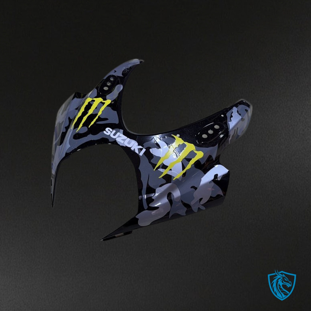 Suzuki GSXR1000 (2007-2008) Gray & Black camouflage Fairing Kit - Aftermarket ABS Bodywork