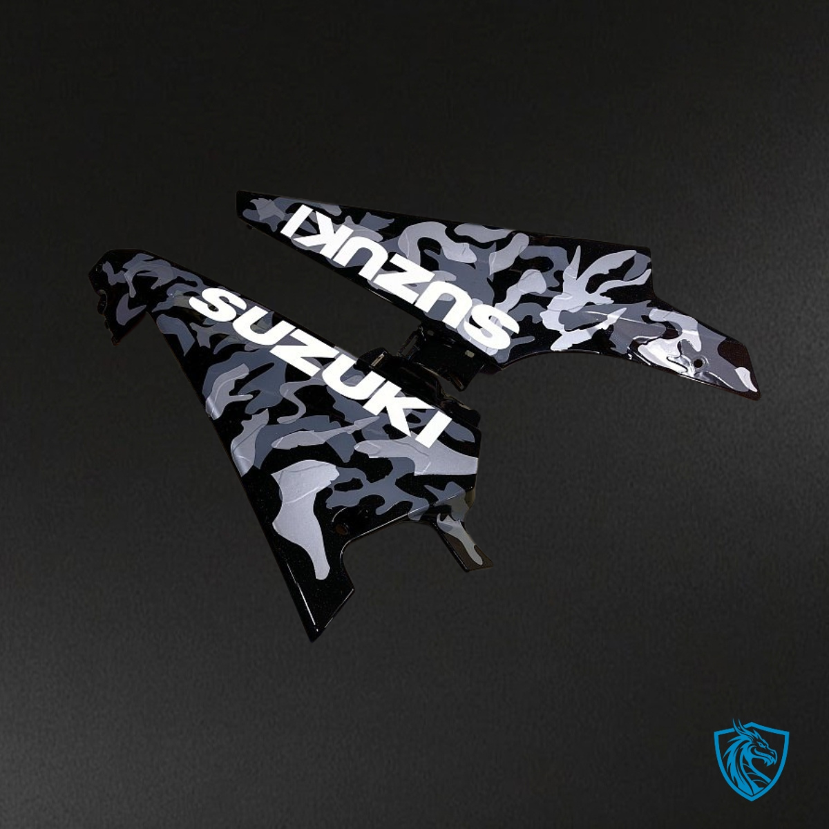 Suzuki GSXR1000 (2007-2008) Gray & Black camouflage Fairing Kit - Aftermarket ABS Bodywork