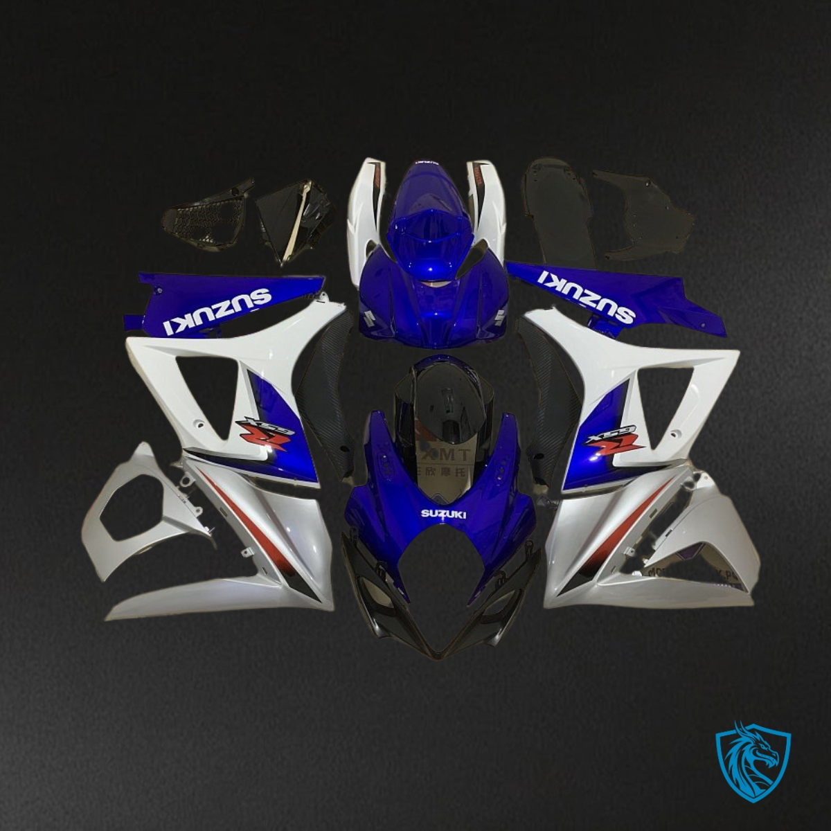 Suzuki GSXR1000 (2007-2008) White & Blue Fairing Kit | ABS Bodywork