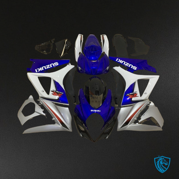 Suzuki GSXR1000 (2007-2008) White & Blue Fairing Kit | ABS Bodywork