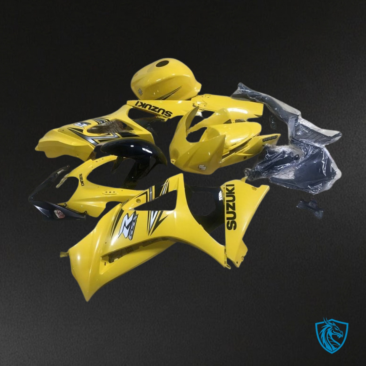 Suzuki GSXR1000 (2007-2008) Yellow Fairing Kit - Aftermarket ABS Bodywork