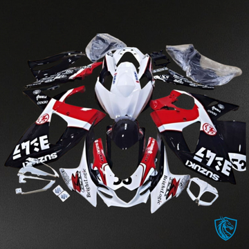 Suzuki GSXR1000 (2009-2016) Black, White & Red - Custom ABS Fairing Kit