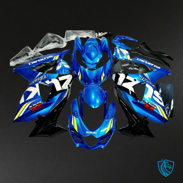 Suzuki GSXR1000 (2009-2016) Blue, Black & White Fairing Kit - Aftermarket ABS Bodywork