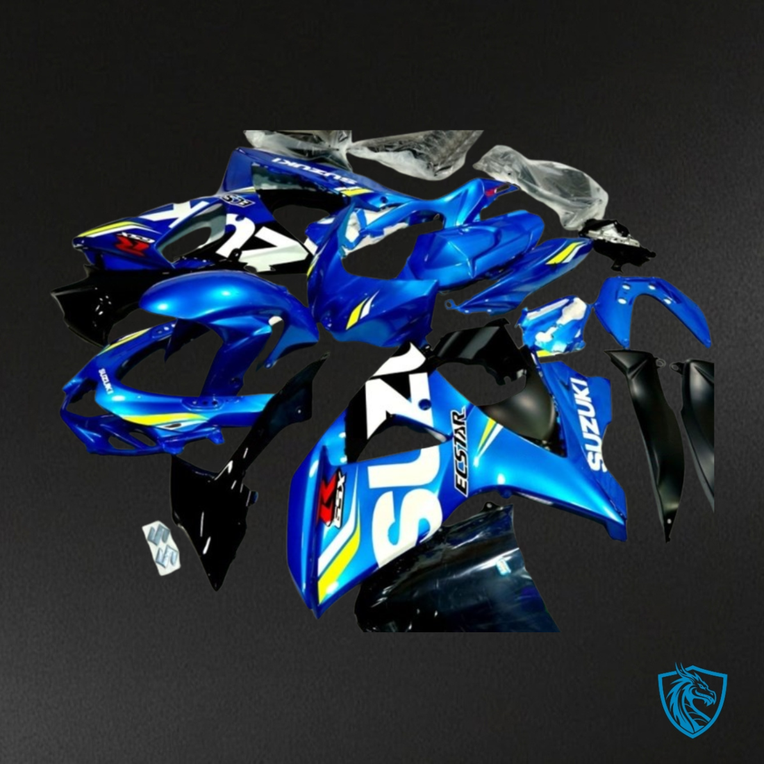 Suzuki GSXR1000 (2009-2016) Blue, Black & White Fairing Kit - Aftermarket ABS Bodywork
