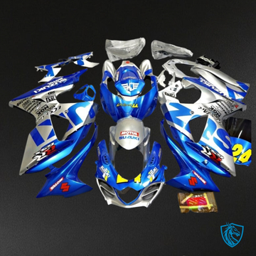 Suzuki GSXR1000 (2009-2016) Blue & Silver - Custom ABS Fairing Kit