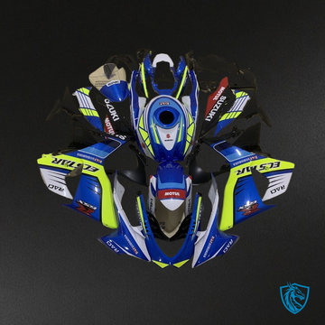 Suzuki GSXR1000 (2009-2016) Blue, Green & White - MERGEment Motorcycle Fairings Kit