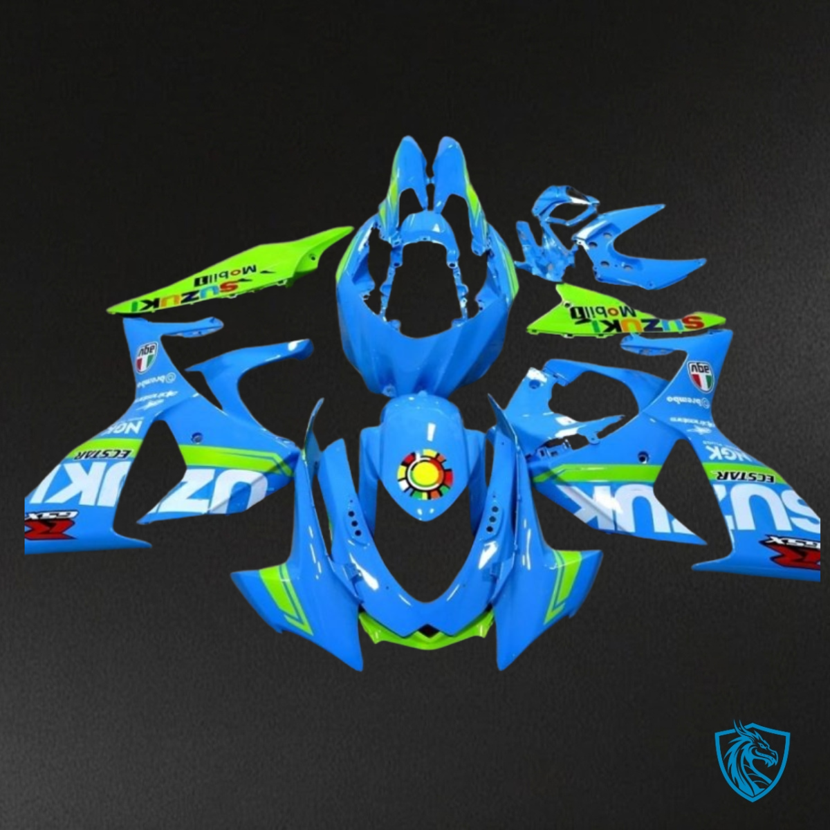 Suzuki GSXR1000 (2009-2016) Blue & Green Fairing Kit | ABS Bodywork
