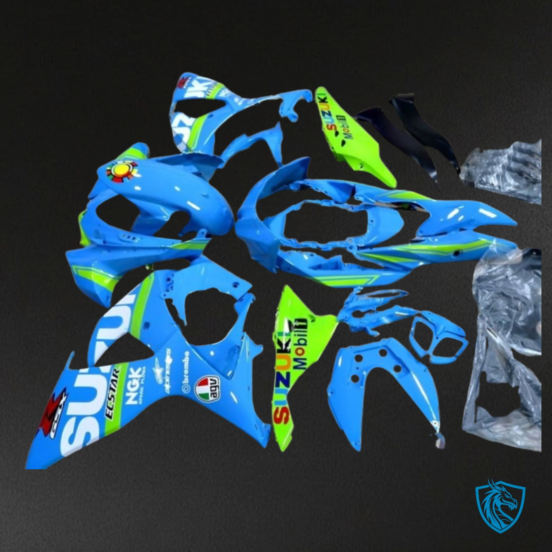 Suzuki GSXR1000 (2009-2016) Blue & Green Fairing Kit | ABS Bodywork
