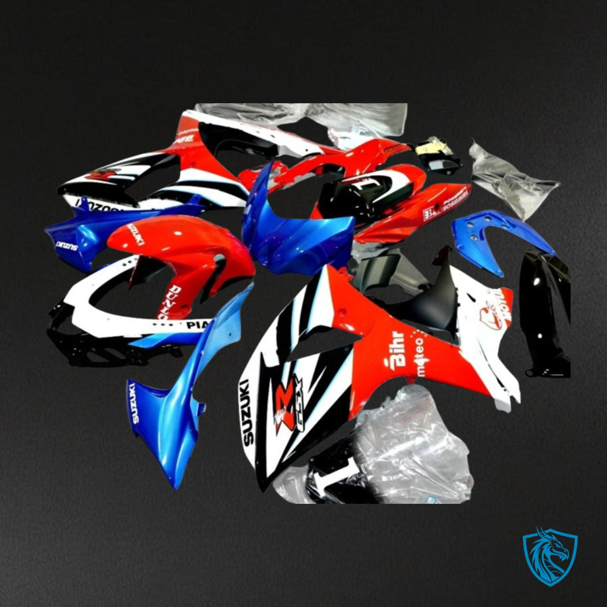 Suzuki GSXR1000 (2009-2016) Blue, Red & White - Custom ABS Fairing Kit