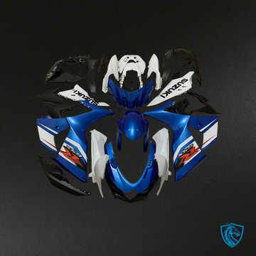 Suzuki GSXR1000 (2009-2016) Blue & White Fairing Kit - Aftermarket ABS Bodywork