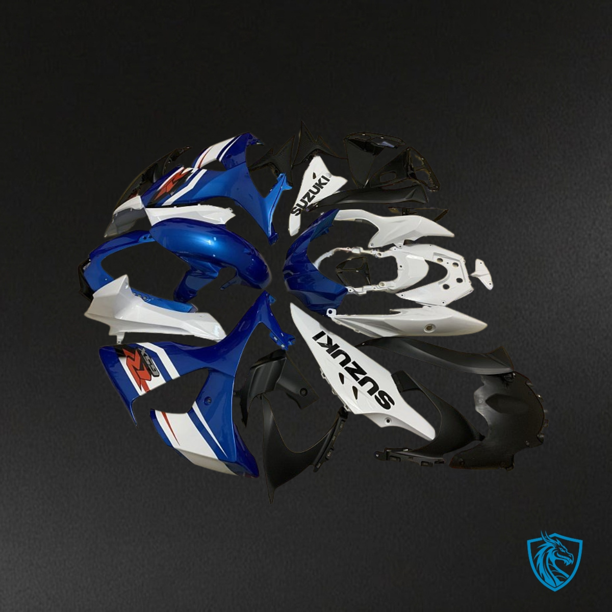 Suzuki GSXR1000 (2009-2016) Blue & White Fairing Kit - Aftermarket ABS Bodywork