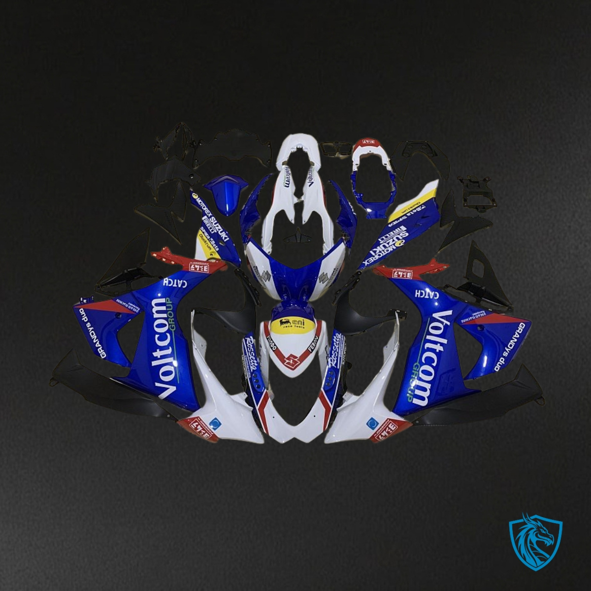 Suzuki GSXR1000 (2009-2016) Blue & White Fairing Kit | ABS Bodywork