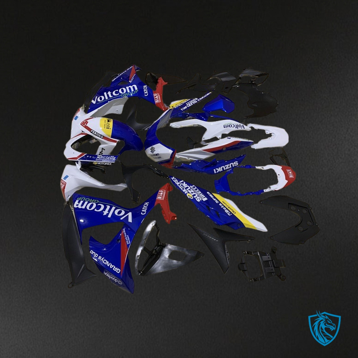 Suzuki GSXR1000 (2009-2016) Blue & White Fairing Kit | ABS Bodywork