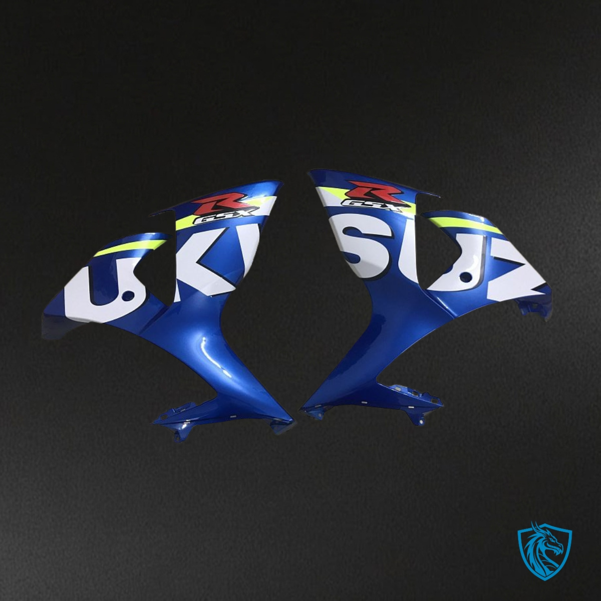 Suzuki GSXR1000 (2009-2016) Glossy Blue & White Fairing Kit - Aftermarket ABS Bodywork