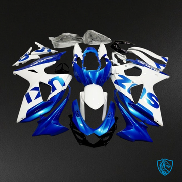Suzuki GSXR1000 (2009-2016) Blue & Glossy White Fairing Kit | ABS Bodywork