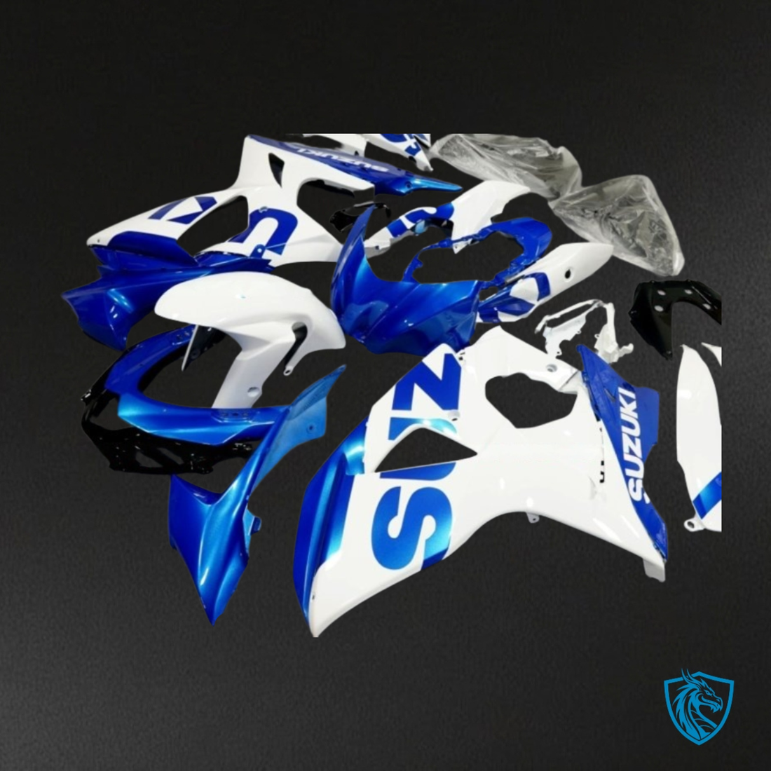 Suzuki GSXR1000 (2009-2016) Blue & Glossy White Fairing Kit | ABS Bodywork