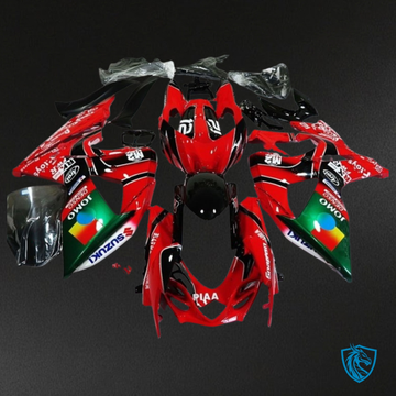 Suzuki GSXR1000 (2009-2016) Red, Green & Black Fairing Kit | ABS Bodywork
